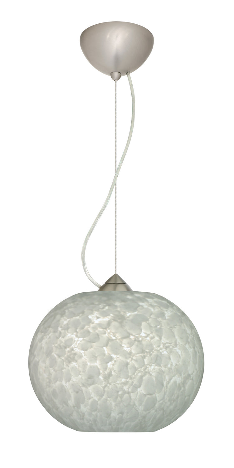 Besa 1KX-477619-LED-SN One Light Pendant, Satin Nickel