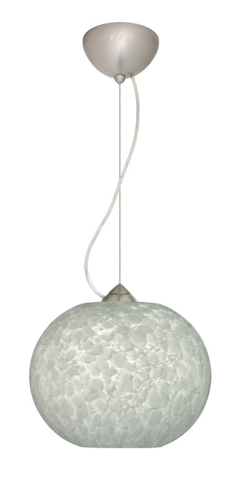 Besa 1KX-477619-LED-SN One Light Pendant, Satin Nickel
