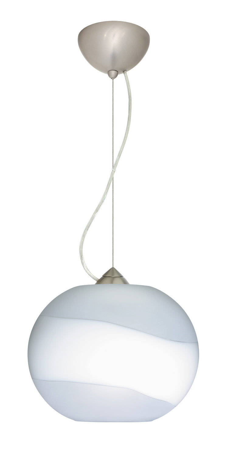Besa 1KX-477699-LED-SN One Light Pendant, Satin Nickel