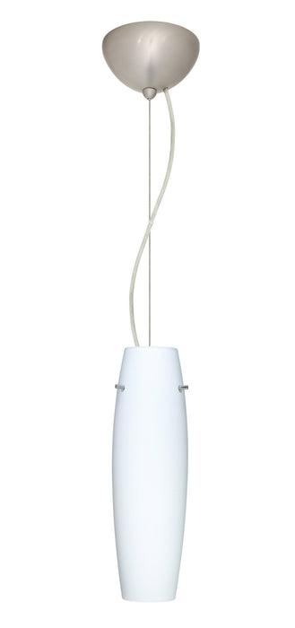Besa 1KX-489707-LED-SN One Light Pendant, Satin Nickel