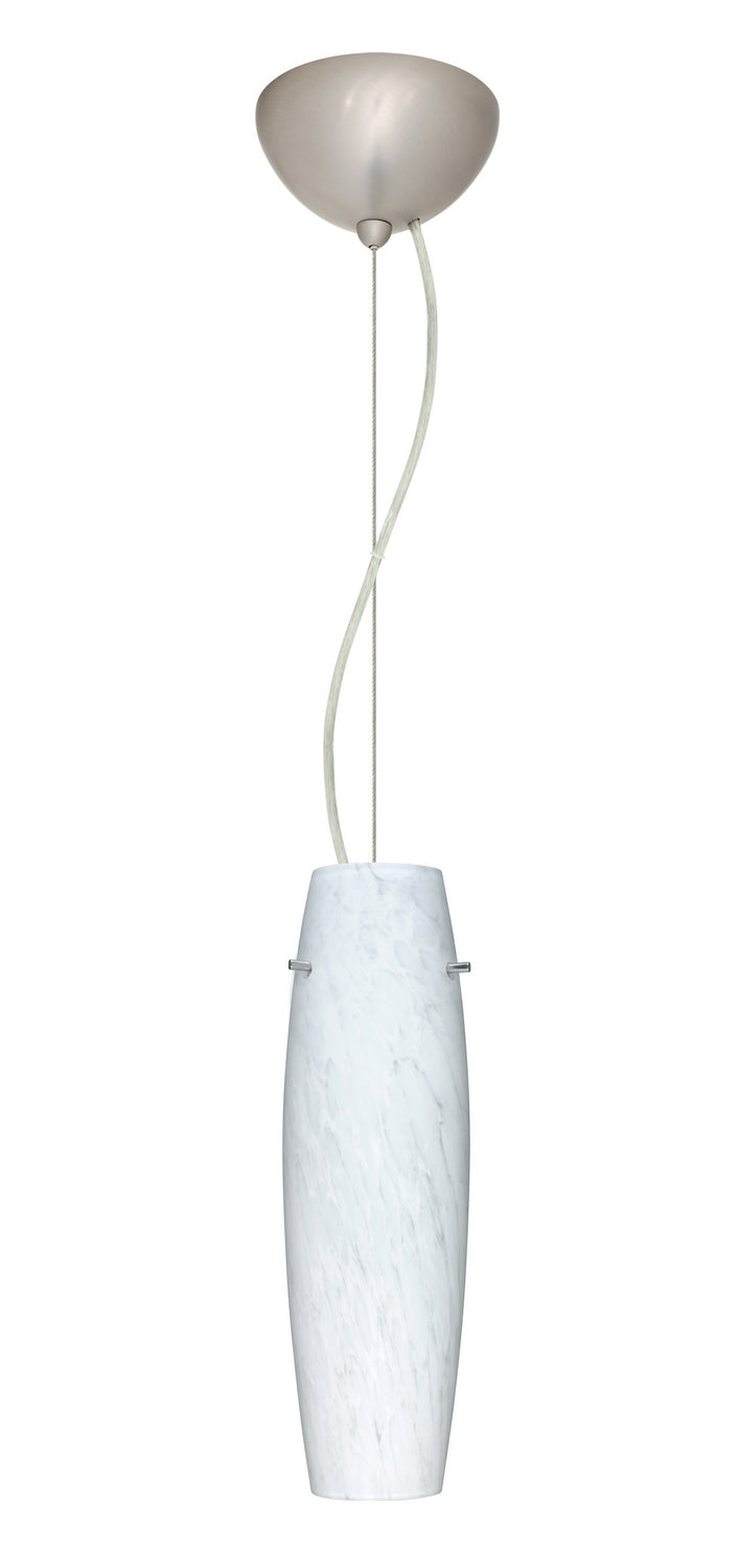Besa 1KX-489719-LED-SN One Light Pendant, Satin Nickel