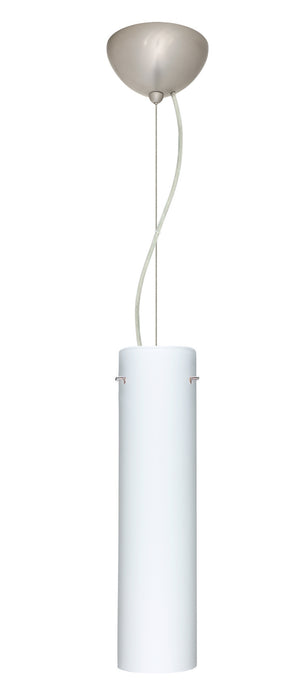 Besa 1KX-722407-LED-SN One Light Pendant, Satin Nickel