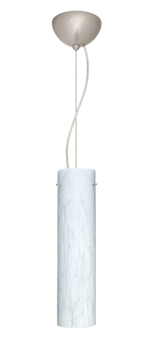 Besa 1KX-722419-LED-SN One Light Pendant, Satin Nickel