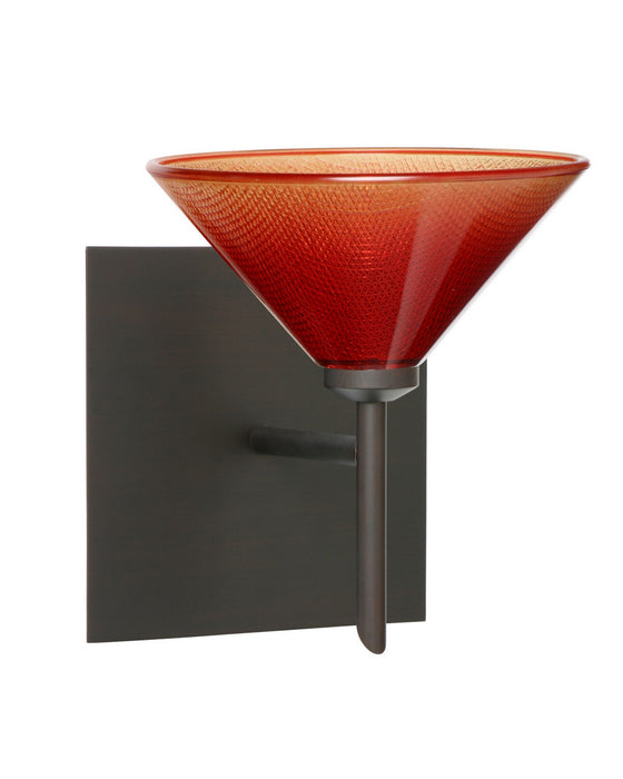 Besa 1SW-117691-BR-SQ One Light Wall Sconce, Bronze