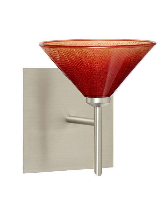 Besa 1SW-117691-SN-SQ One Light Wall Sconce, Satin Nickel