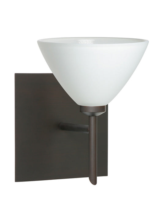 Besa 1SW-174307-BR-SQ One Light Wall Sconce, Bronze