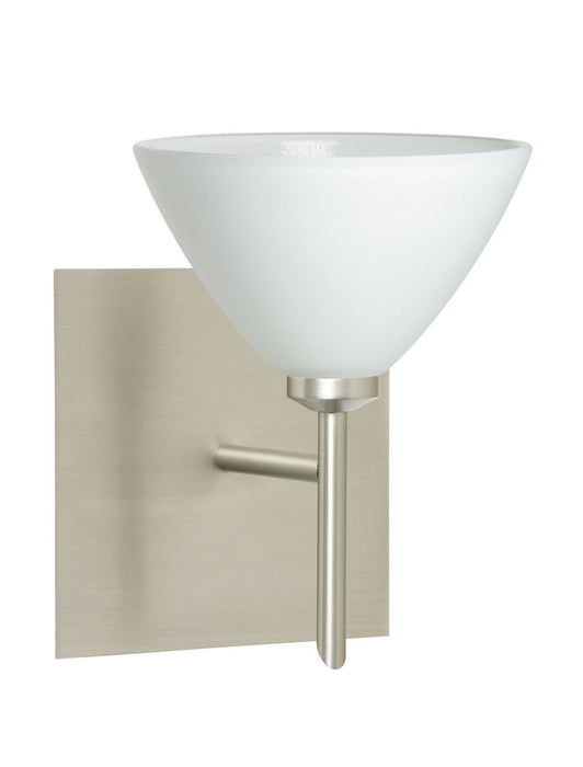 Besa 1SW-174307-SN-SQ One Light Wall Sconce, Satin Nickel
