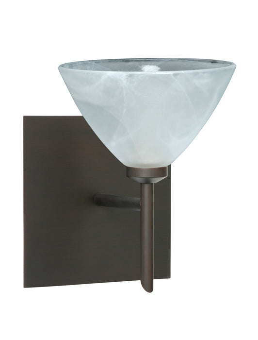 Besa 1SW-174352-BR-SQ One Light Wall Sconce, Bronze