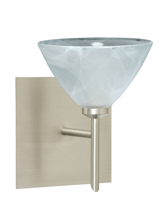 Besa 1SW-174352-SN-SQ One Light Wall Sconce, Satin Nickel
