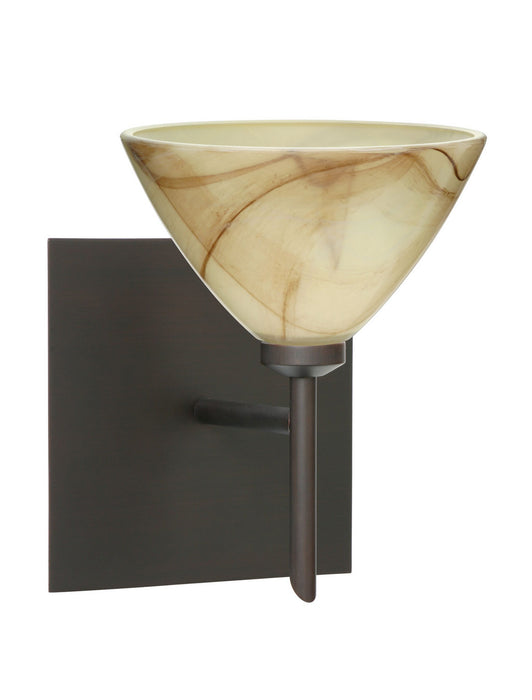 Besa 1SW-174383-BR-SQ One Light Wall Sconce, Bronze