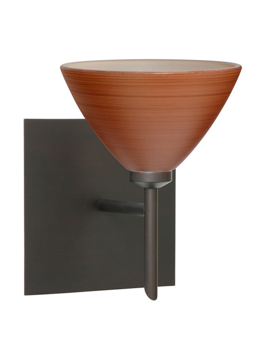 Besa 1SW-1743CH-BR-SQ One Light Wall Sconce, Bronze