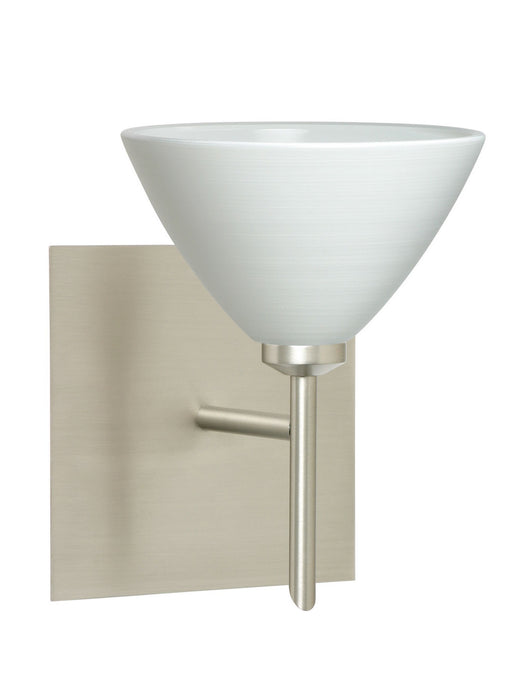 Besa 1SW-1743KR-SN-SQ One Light Wall Sconce, Satin Nickel