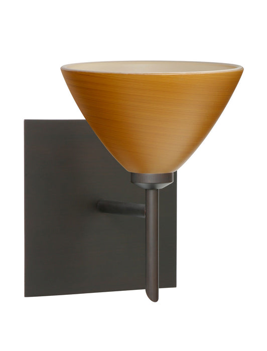 Besa 1SW-1743OK-BR-SQ One Light Wall Sconce, Bronze