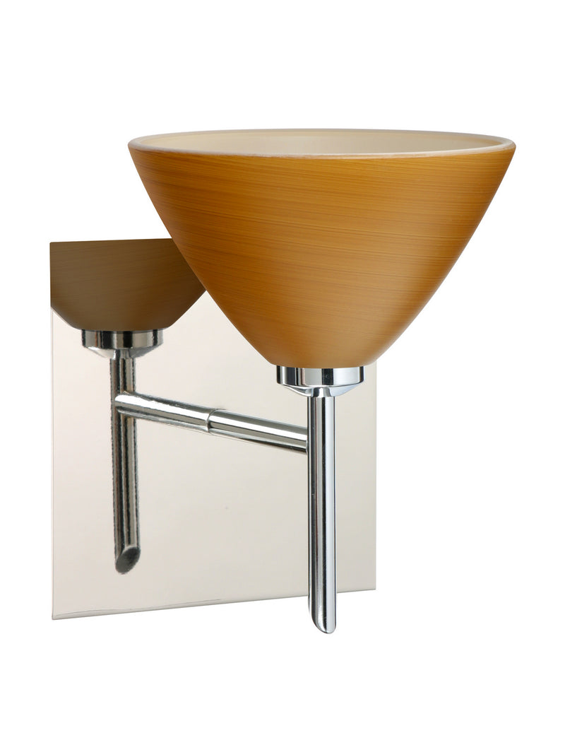 Besa 1SW-1743OK-CR-SQ One Light Wall Sconce, Chrome