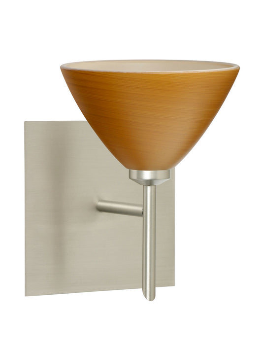 Besa 1SW-1743OK-SN-SQ One Light Wall Sconce, Satin Nickel