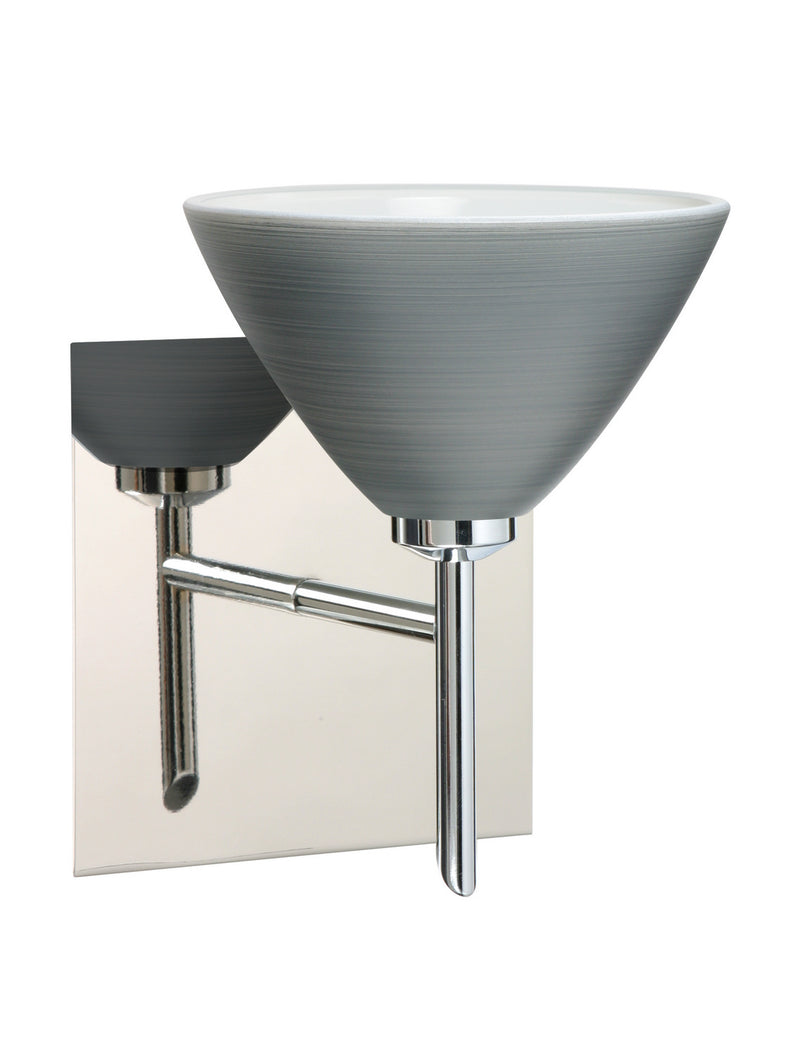 Besa 1SW-1743TN-CR-SQ One Light Wall Sconce, Chrome