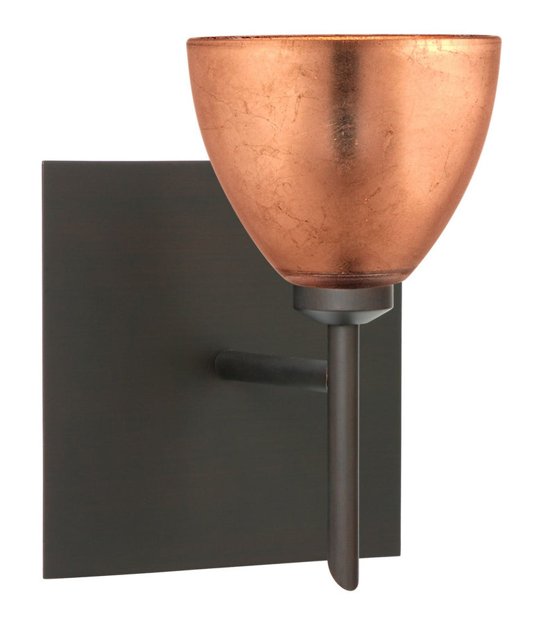 Besa 1SW-1758CF-BR-SQ One Light Wall Sconce, Bronze