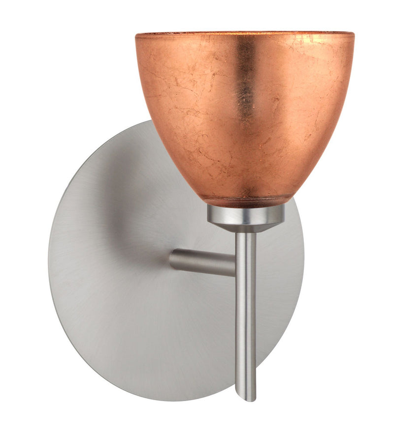 Besa 1SW-1758CF-SN One Light Wall Sconce, Satin Nickel
