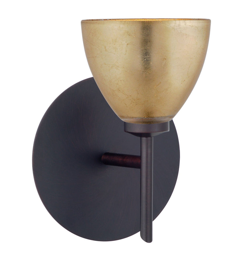 Besa 1SW-1758GF-BR One Light Wall Sconce, Bronze