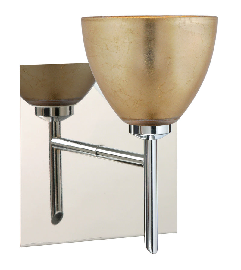 Besa 1SW-1758GF-CR-SQ One Light Wall Sconce, Chrome