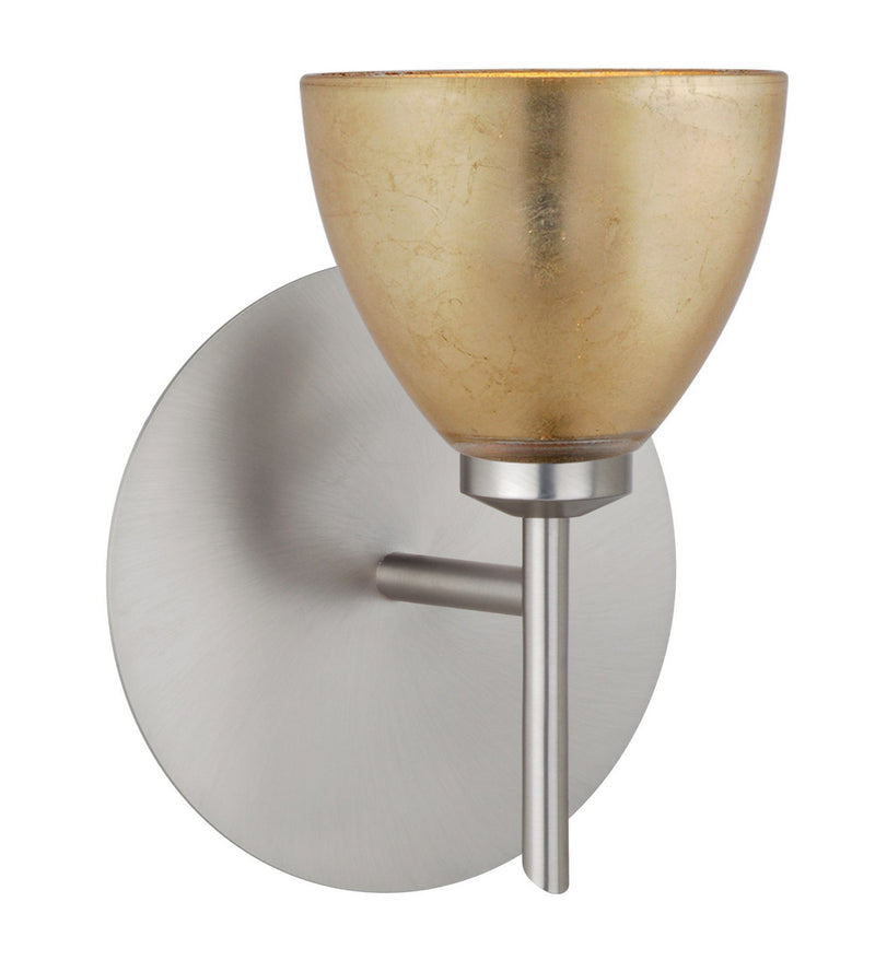 Besa 1SW-1758GF-SN One Light Wall Sconce, Satin Nickel