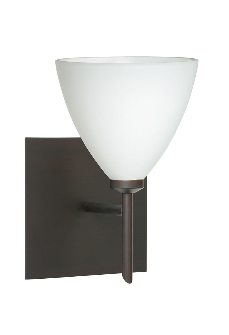 Besa 1SW-177907-BR-SQ One Light Wall Sconce, Bronze