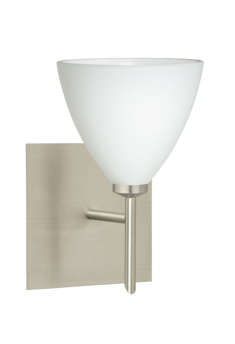 Besa 1SW-177907-SN-SQ One Light Wall Sconce, Satin Nickel