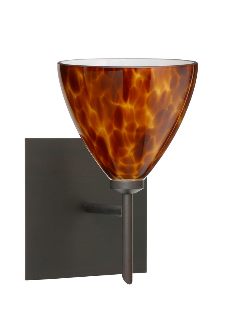 Besa 1SW-177918-BR-SQ One Light Wall Sconce, Bronze