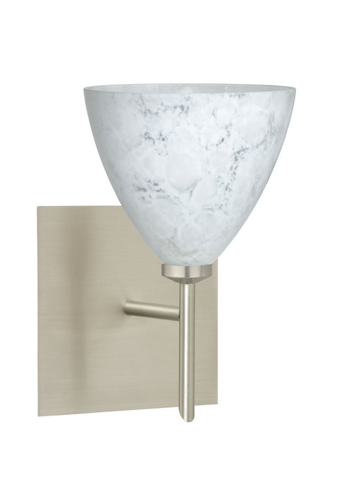 Besa 1SW-177919-SN-SQ One Light Wall Sconce, Satin Nickel