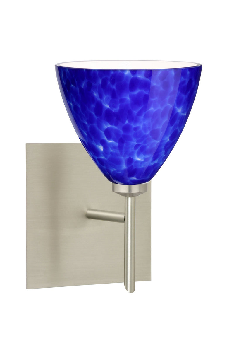 Besa 1SW-177986-SN-SQ One Light Wall Sconce, Satin Nickel