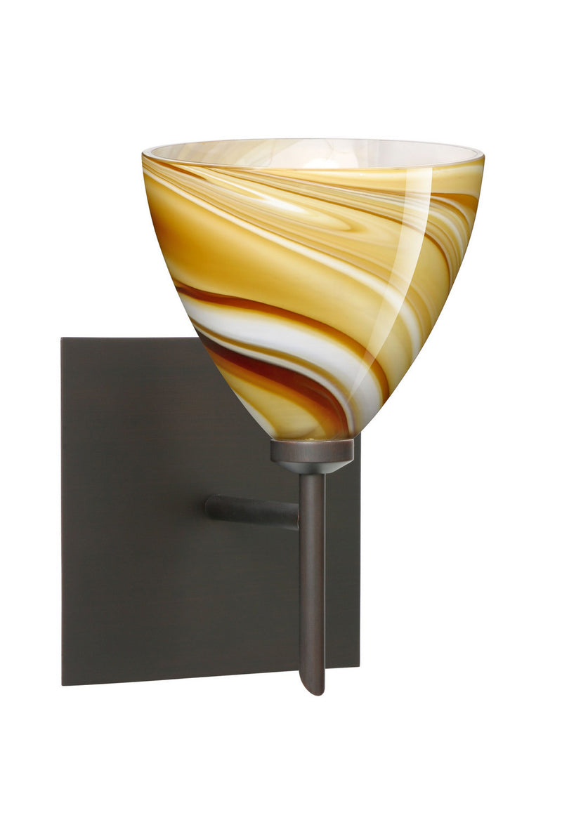Besa 1SW-1779HN-BR-SQ One Light Wall Sconce, Bronze