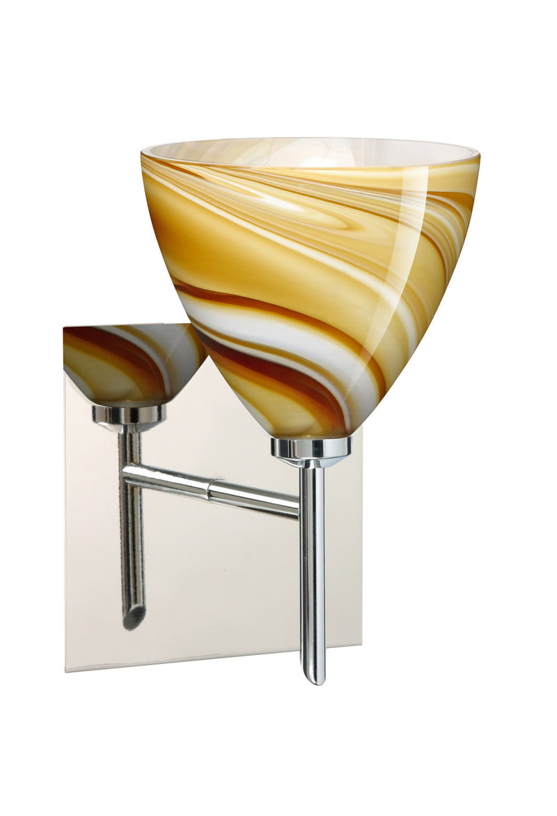 Besa 1SW-1779HN-CR-SQ One Light Wall Sconce, Chrome