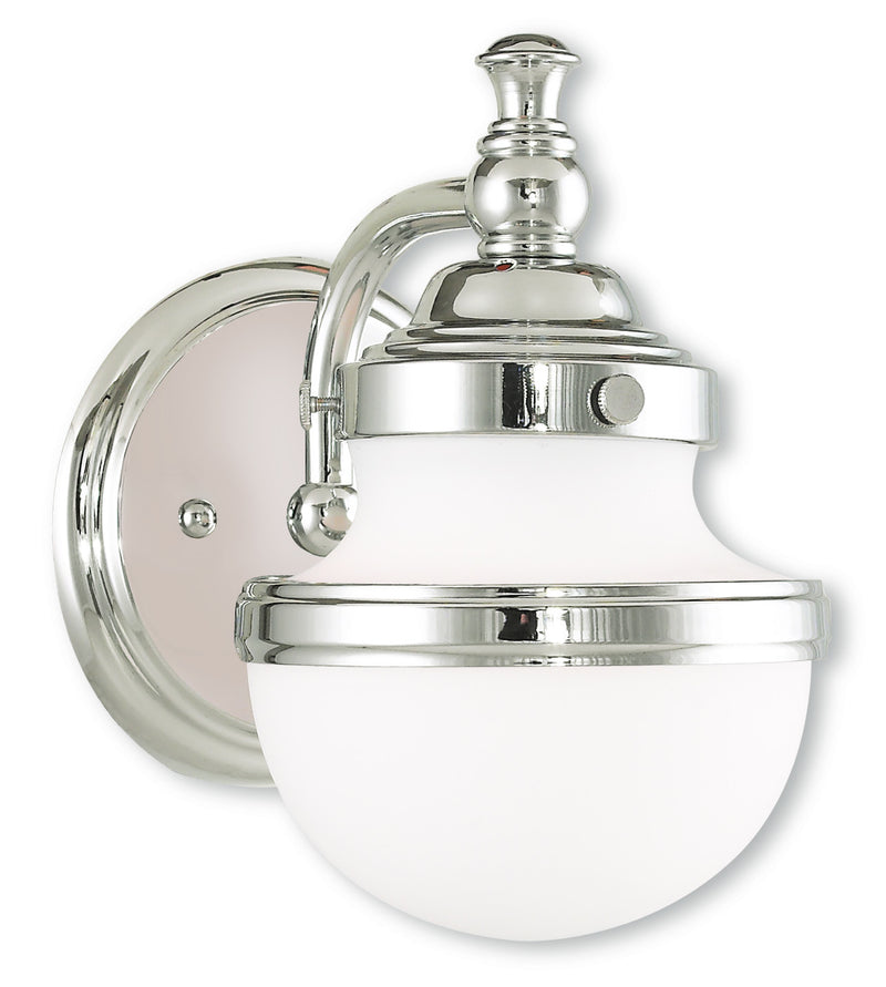 Livex Lighting 5711-05 One Light Bath Vanity, Polished Chrome