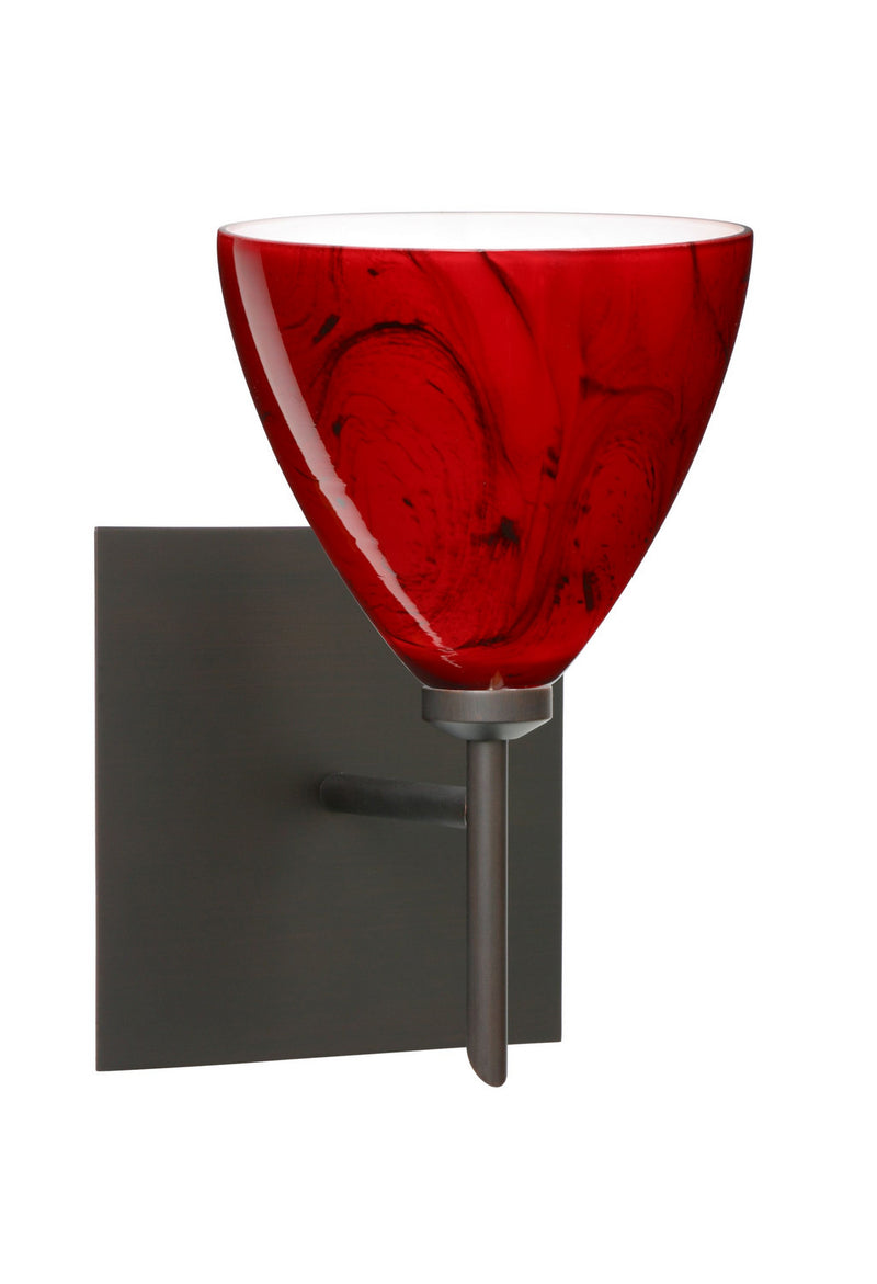 Besa 1SW-1779MA-BR-SQ One Light Wall Sconce, Bronze