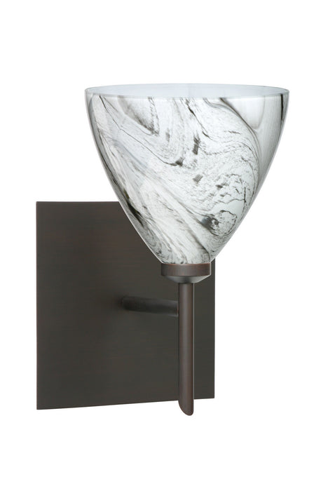 Besa 1SW-1779MG-BR-SQ One Light Wall Sconce, Bronze