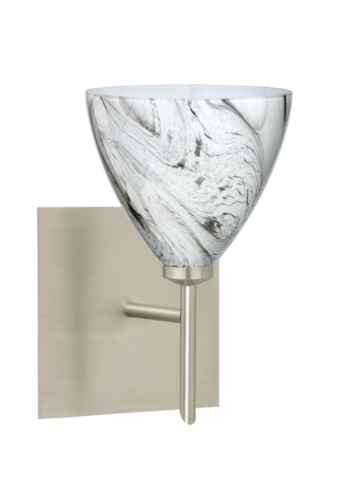 Besa 1SW-1779MG-SN-SQ One Light Wall Sconce, Satin Nickel