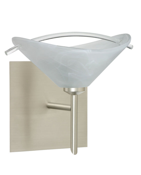 Besa 1SW-181304-SN-SQ One Light Wall Sconce, Satin Nickel