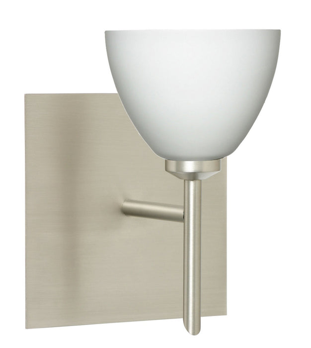 Besa 1SW-185807-SN-SQ One Light Wall Sconce, Satin Nickel