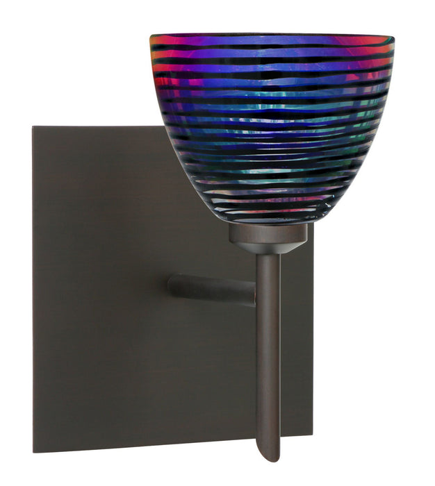 Besa 1SW-1858DW-BR-SQ One Light Wall Sconce, Bronze