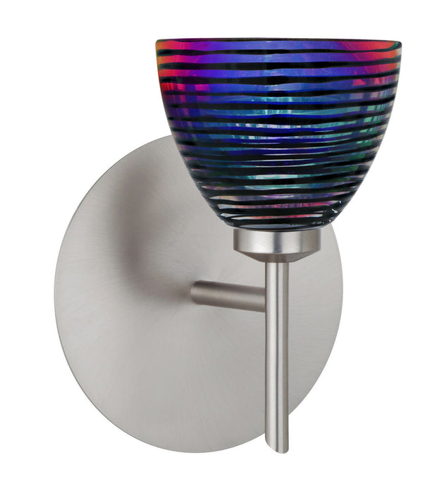 Besa 1SW-1858DW-SN One Light Wall Sconce, Satin Nickel