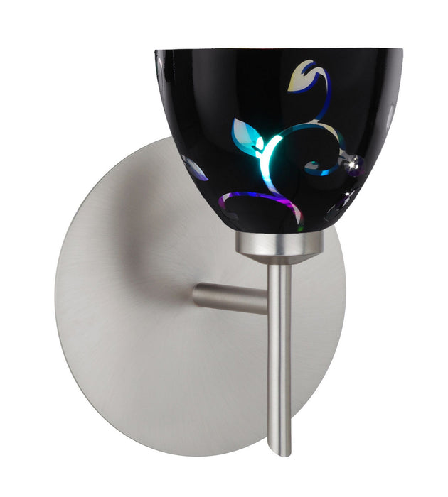 Besa 1SW-1858VB-SN One Light Wall Sconce, Satin Nickel