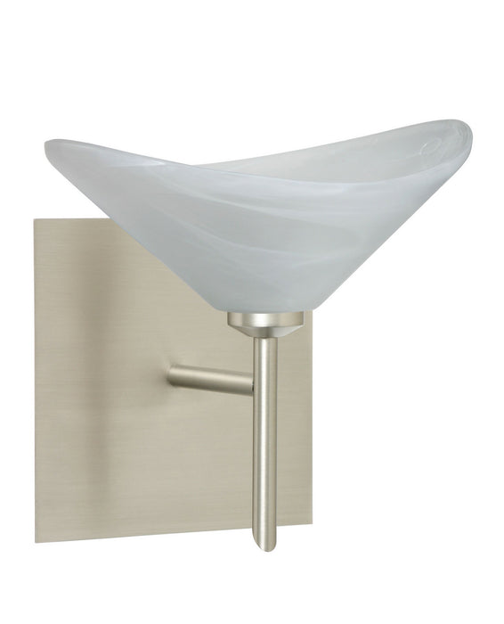 Besa 1SW-191352-SN-SQ One Light Wall Sconce, Satin Nickel