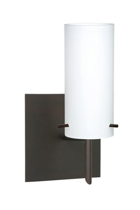 Besa 1SW-440307-BR-SQ One Light Wall Sconce, Bronze