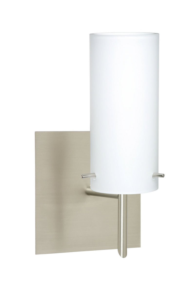 Besa 1SW-440307-SN-SQ One Light Wall Sconce, Satin Nickel