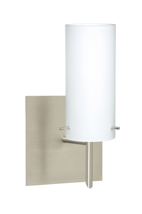 Besa 1SW-440307-SN-SQ One Light Wall Sconce, Satin Nickel