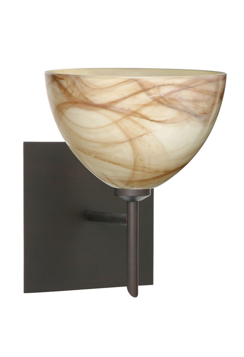 Besa 1SW-467983-BR-SQ One Light Wall Sconce, Bronze