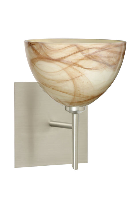 Besa 1SW-467983-SN-SQ One Light Wall Sconce, Satin Nickel