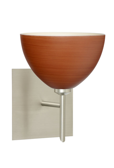 Besa 1SW-4679CH-SN-SQ One Light Wall Sconce, Satin Nickel