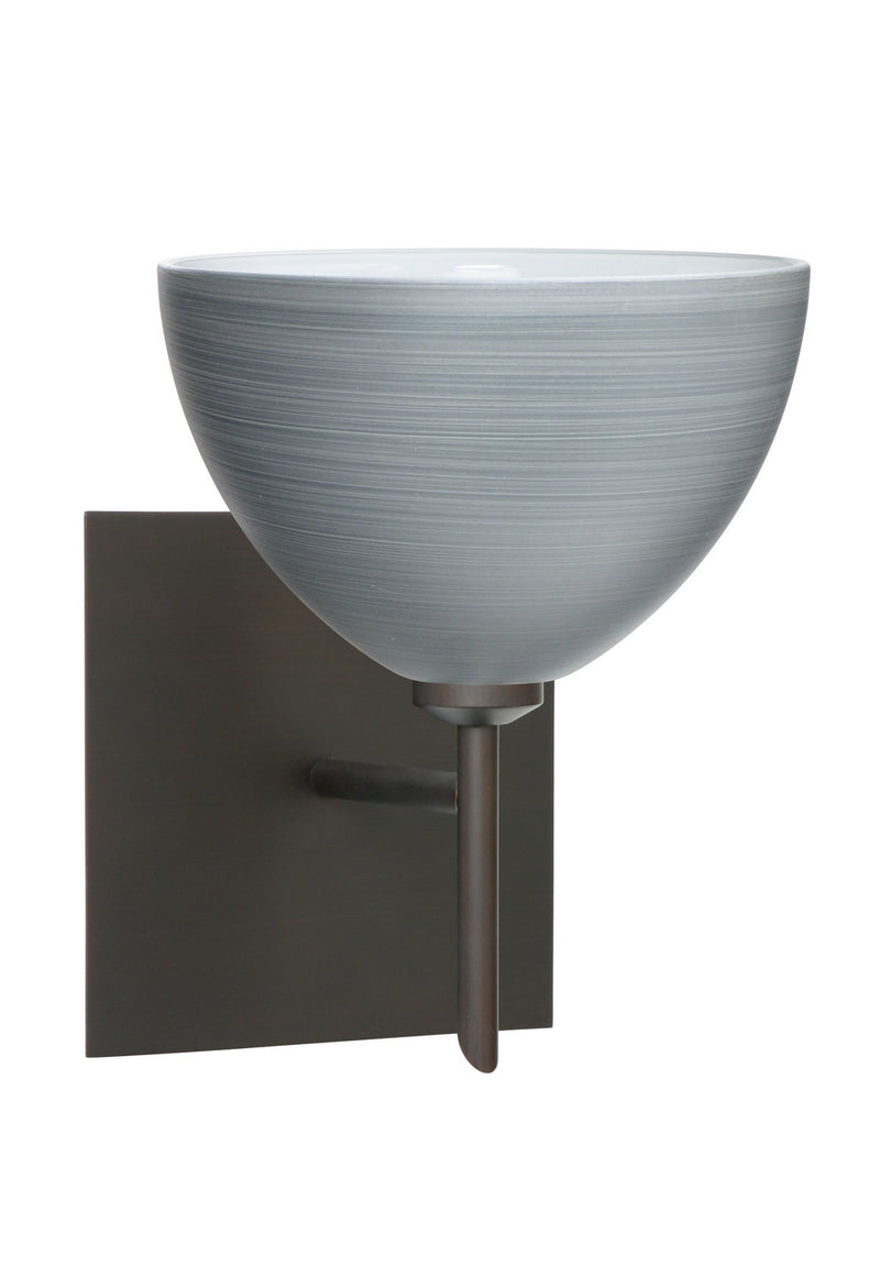 Besa 1SW-4679TN-BR-SQ One Light Wall Sconce, Bronze