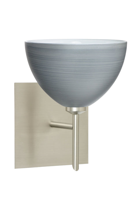 Besa 1SW-4679TN-SN-SQ One Light Wall Sconce, Satin Nickel